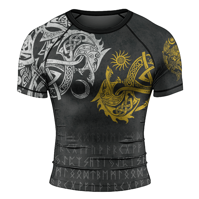Rashninja Skoll And Hati Men's Short Sleeve Rash Guard