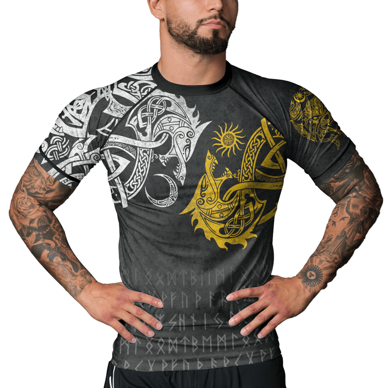 Rashninja Skoll And Hati Men's Short Sleeve Rash Guard