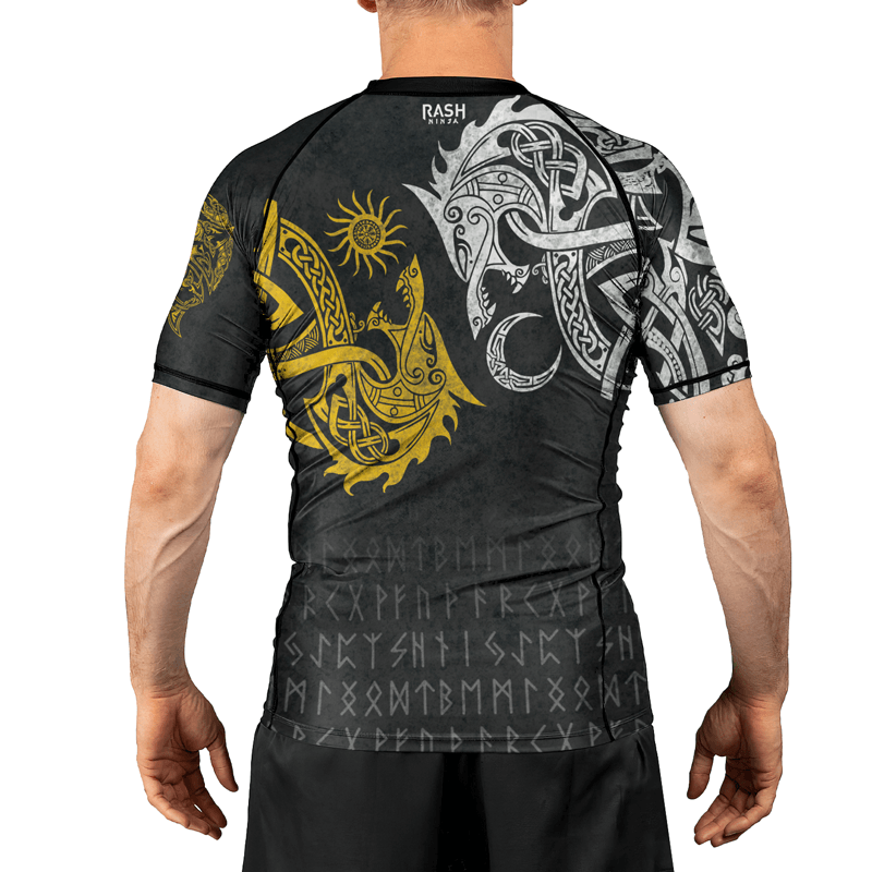 Rashninja Skoll And Hati Men's Short Sleeve Rash Guard