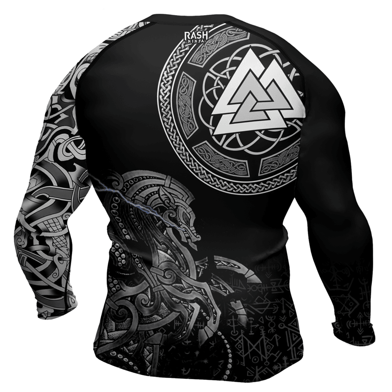 Rashninja Sleipnir Odin Horse Men's Long Sleeve Rash Guard