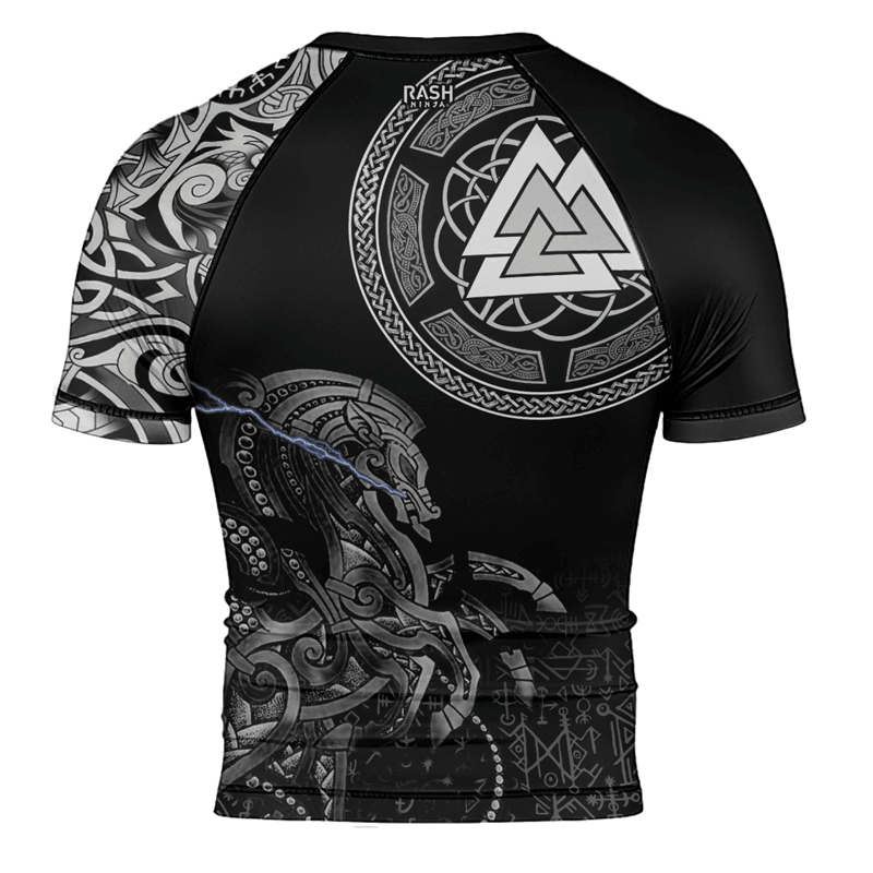 Rashninja Sleipnir Odin Horse Men's Short Sleeve Rash Guard