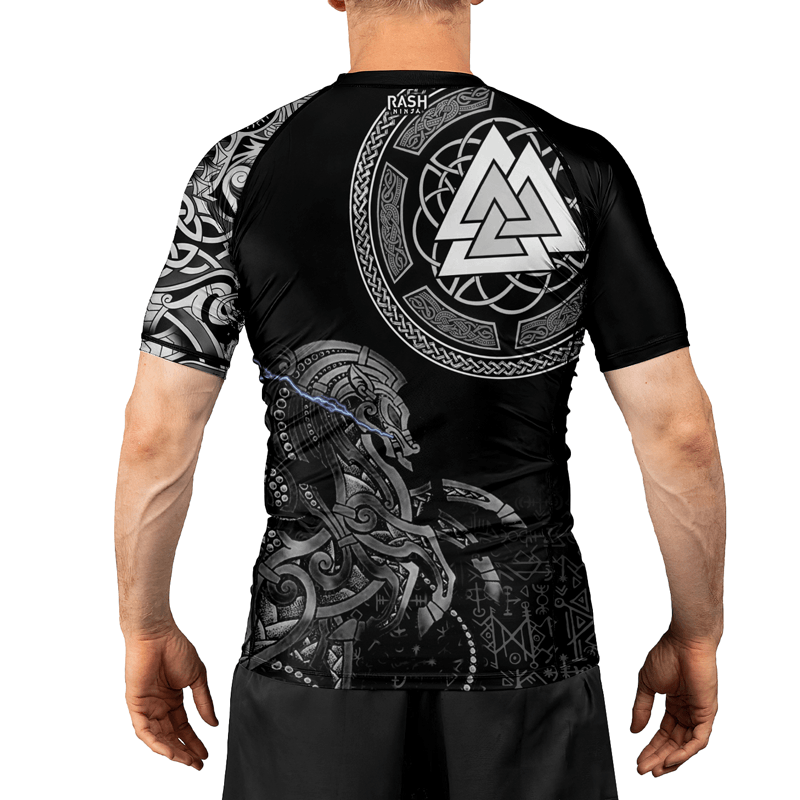 Rashninja Sleipnir Odin Horse Men's Short Sleeve Rash Guard