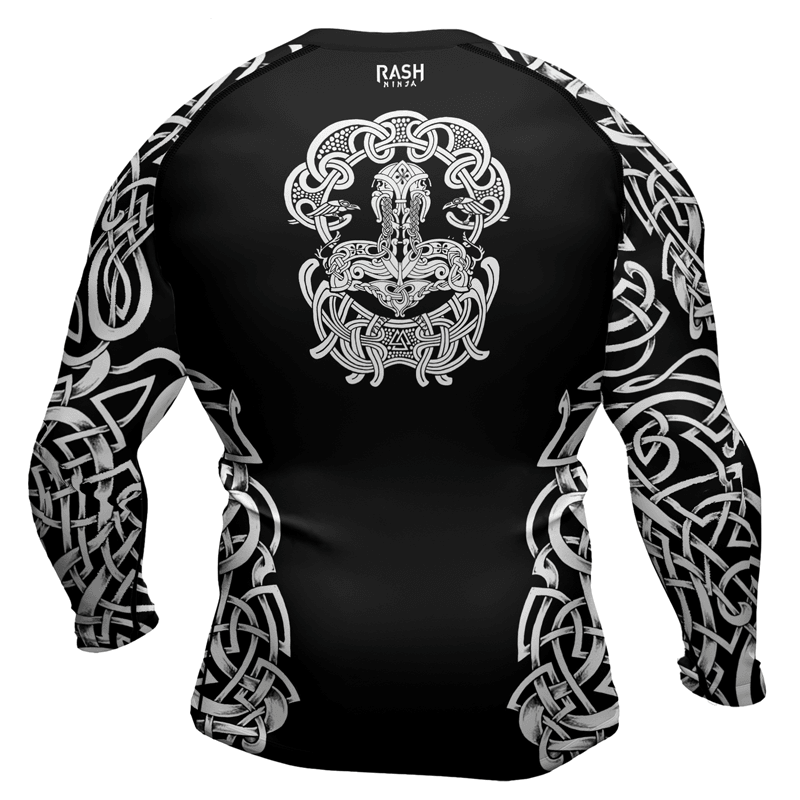 Rashninja Thor Hammer Mjolnir Men's Long Sleeve Rash Guard