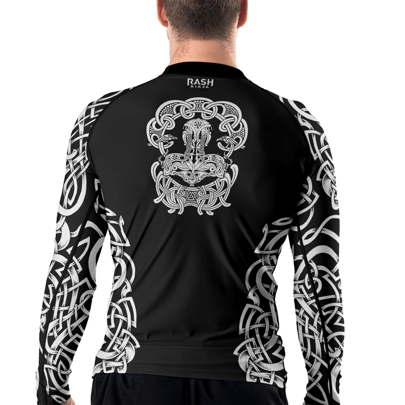Rashninja Thor Hammer Mjolnir Men's Long Sleeve Rash Guard