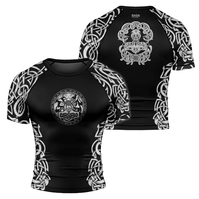 Rashninja Thor Hammer Mjolnir Men's Short Sleeve Rash Guard