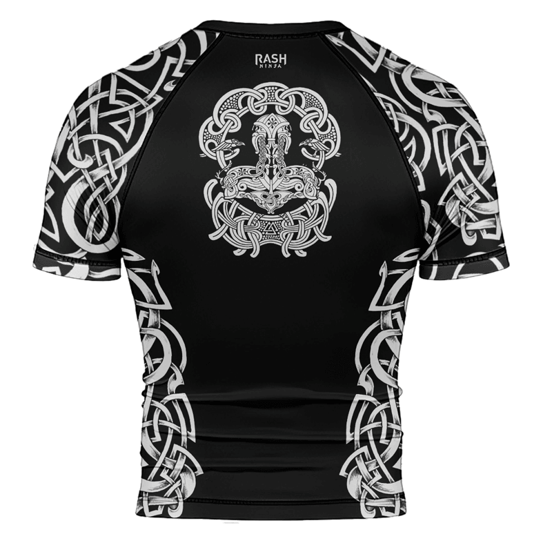 Rashninja Thor Hammer Mjolnir Men's Short Sleeve Rash Guard