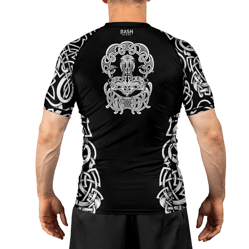 Rashninja Thor Hammer Mjolnir Men's Short Sleeve Rash Guard