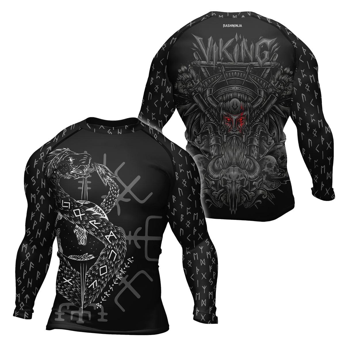 Rashninja Viking Jormungandr Men's Long Sleeve Rash Guard