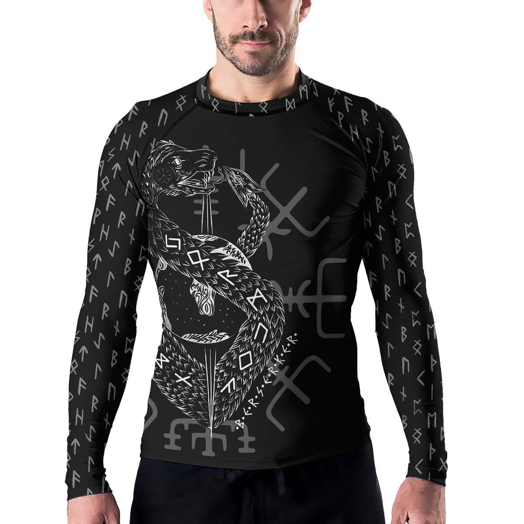 Rashninja Viking Jormungandr Men's Long Sleeve Rash Guard