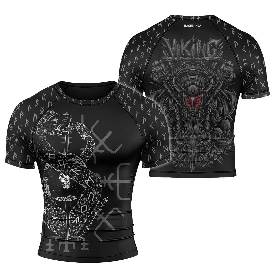 Rashninja Viking Jormungandr Men's Short Sleeve Rash Guard