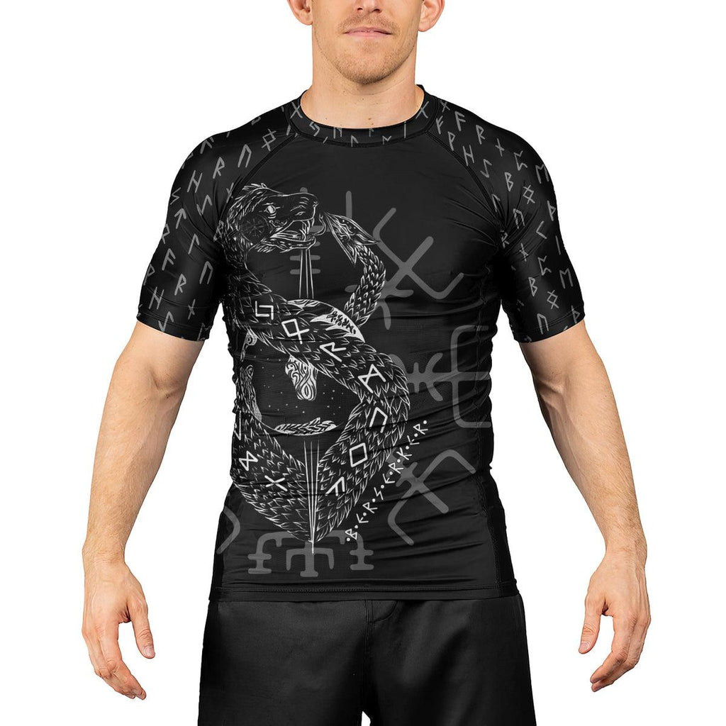 Rashninja Viking Jormungandr Men's Short Sleeve Rash Guard