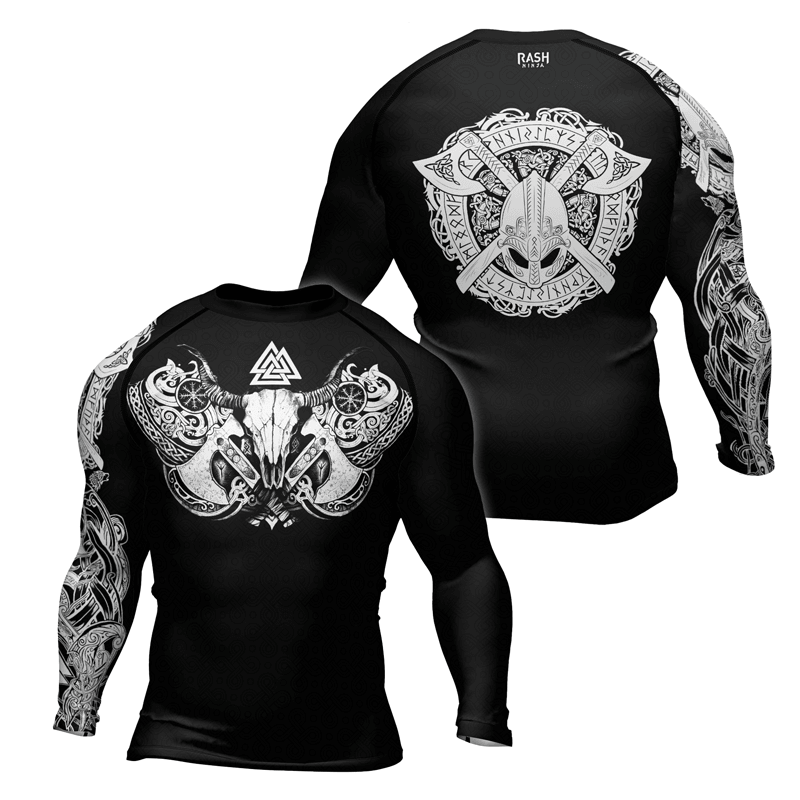 Rashninja Viking Valhalla Axe Men's Long Sleeve Rash Guard