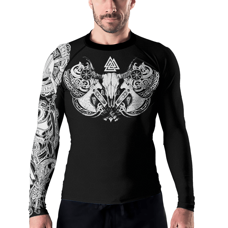 Rashninja Viking Valhalla Axe Men's Long Sleeve Rash Guard