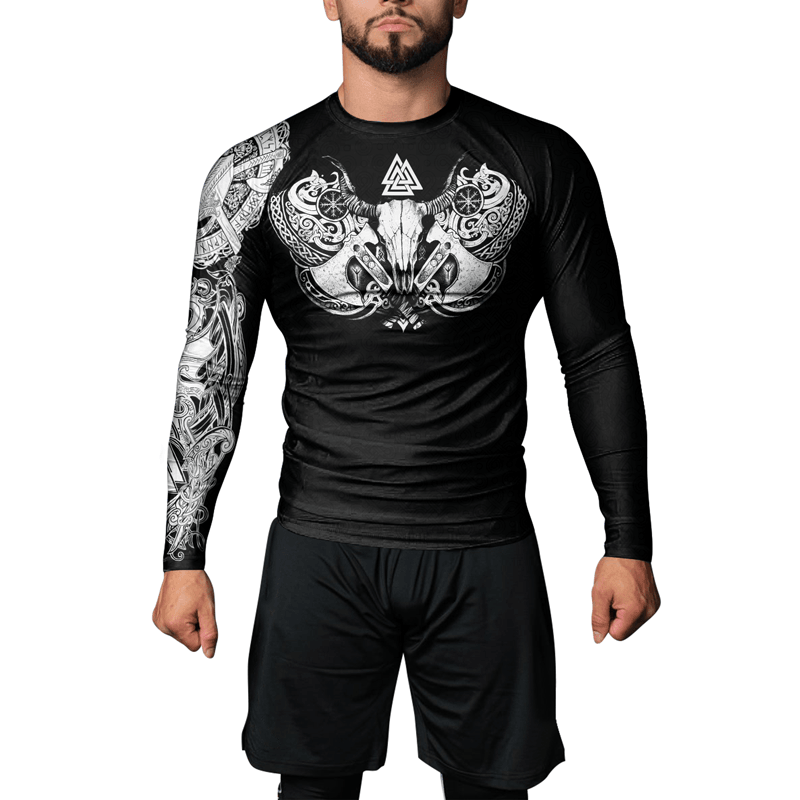 Rashninja Viking Valhalla Axe Men's Long Sleeve Rash Guard