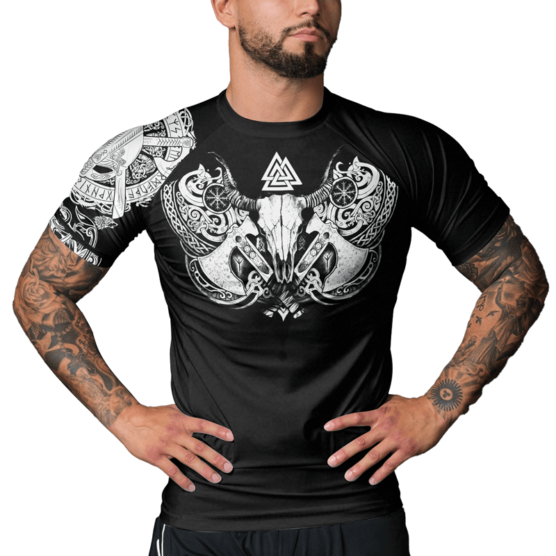 Rashninja Viking Valhalla Axe Men's Short Sleeve Rash Guard