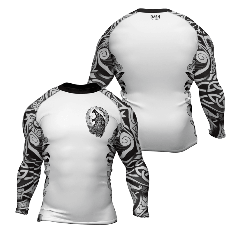Rashninja Viking Wolf Fenrir Men's Long Sleeve Rash Guard