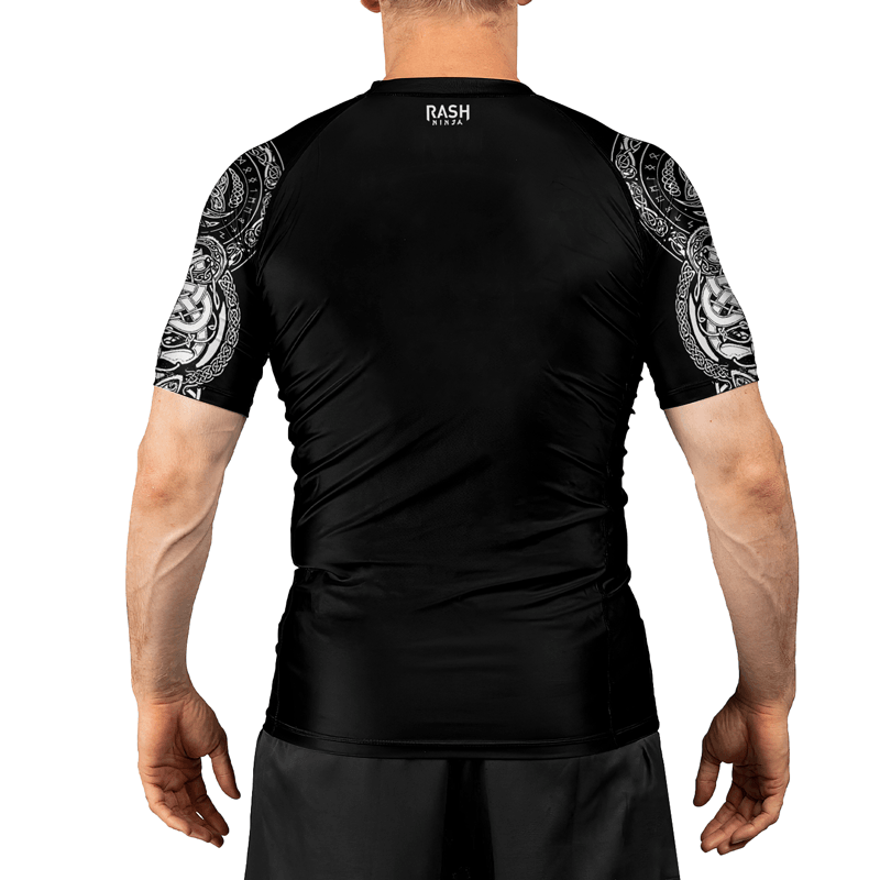 Rashninja Viking Wolf Symbol Men's Short Sleeve Rash Guard
