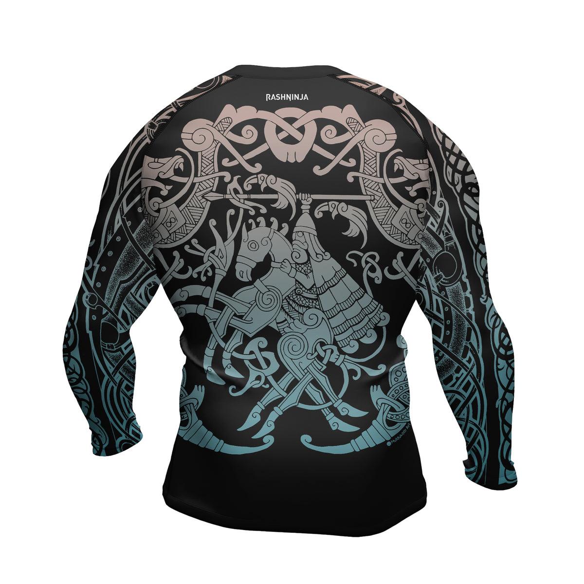 Rashninja Warrior Horse Men's Long Sleeve Rash Guard