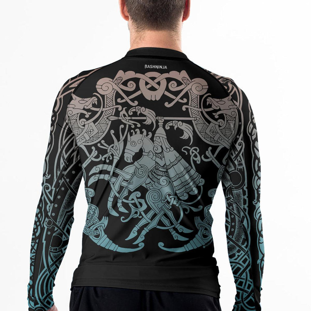 Rashninja Warrior Horse Men's Long Sleeve Rash Guard