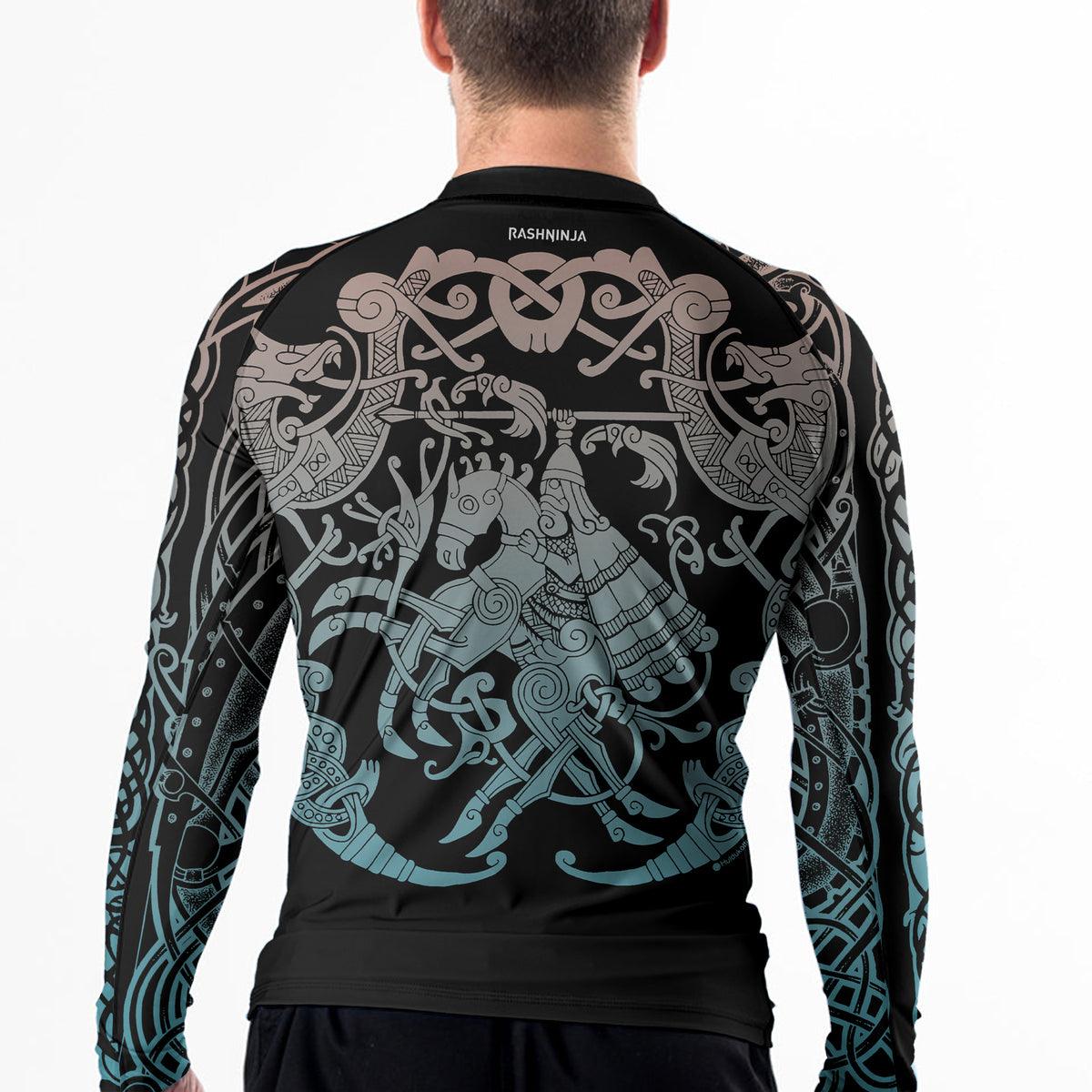 Rashninja Warrior Horse Men's Long Sleeve Rash Guard