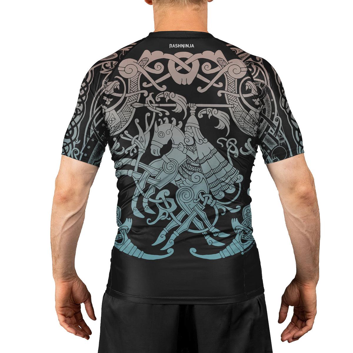 Rashninja Warrior Horse Men's Short Sleeve Rash Guard