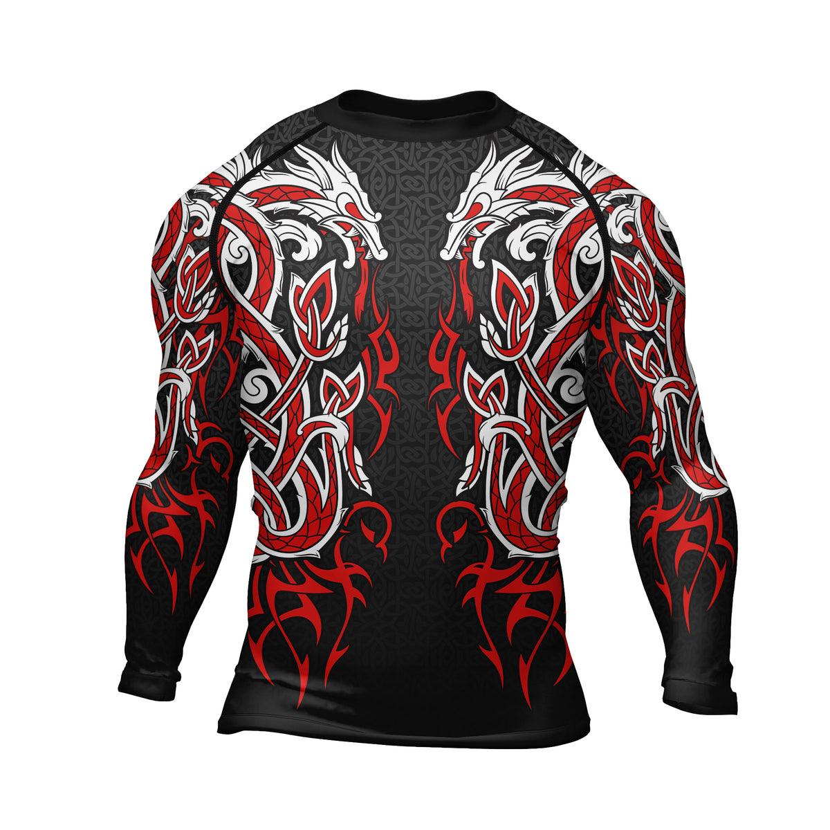 Rashninja Viking Dragon Majesty Ranked Men's Long Sleeve Rash Guard