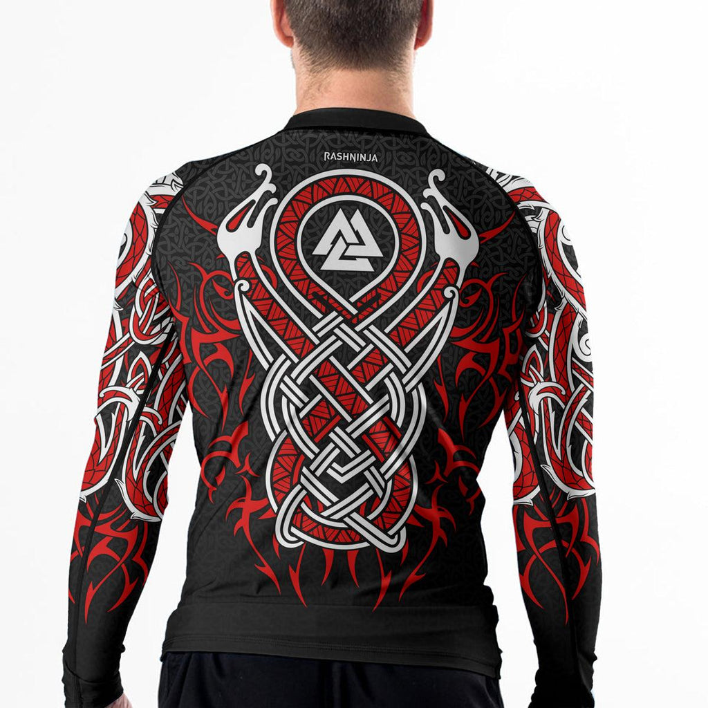 Rashninja Viking Dragon Majesty Ranked Men's Long Sleeve Rash Guard