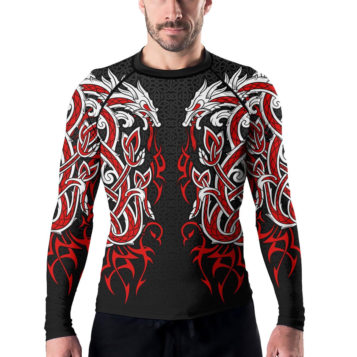 Rashninja Viking Dragon Majesty Ranked Men's Long Sleeve Rash Guard