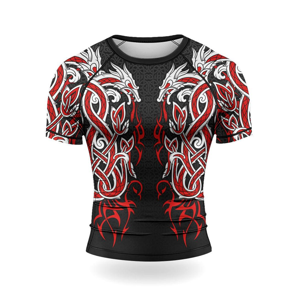 Rashninja Viking Dragon Majesty Ranked Men's Short Sleeve Rash Guard