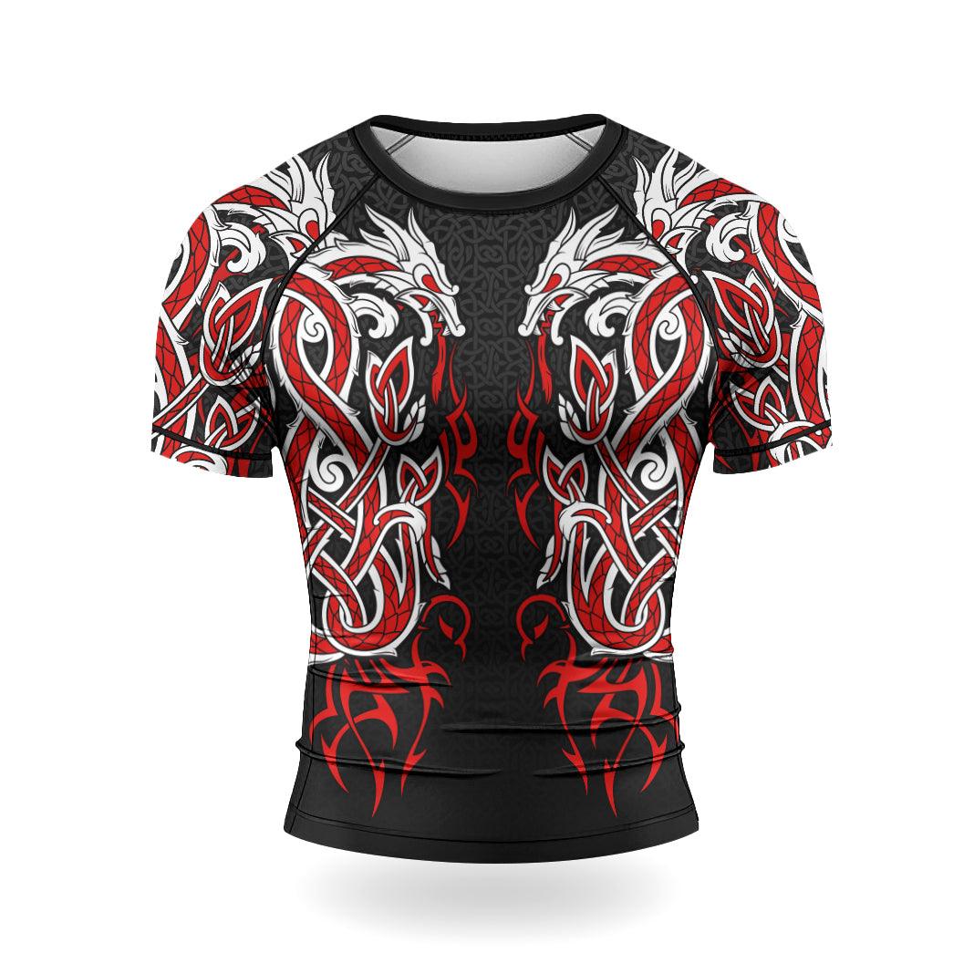 Rashninja Viking Dragon Majesty Ranked Men's Short Sleeve Rash Guard