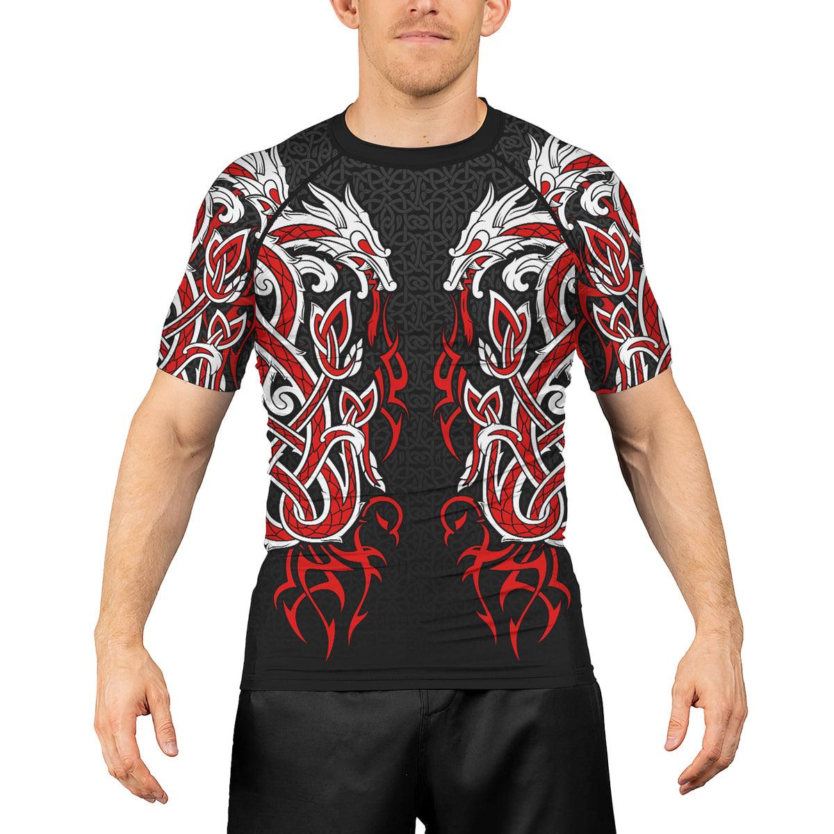 Rashninja Viking Dragon Majesty Ranked Men's Short Sleeve Rash Guard