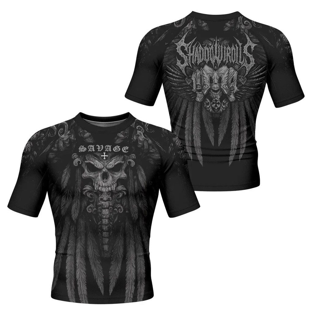 Savage Winged Skull Rash Guard