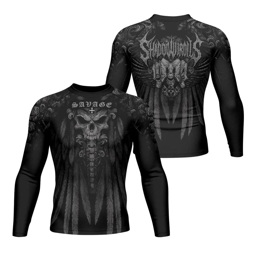Savage Winged Skull Rash Guard