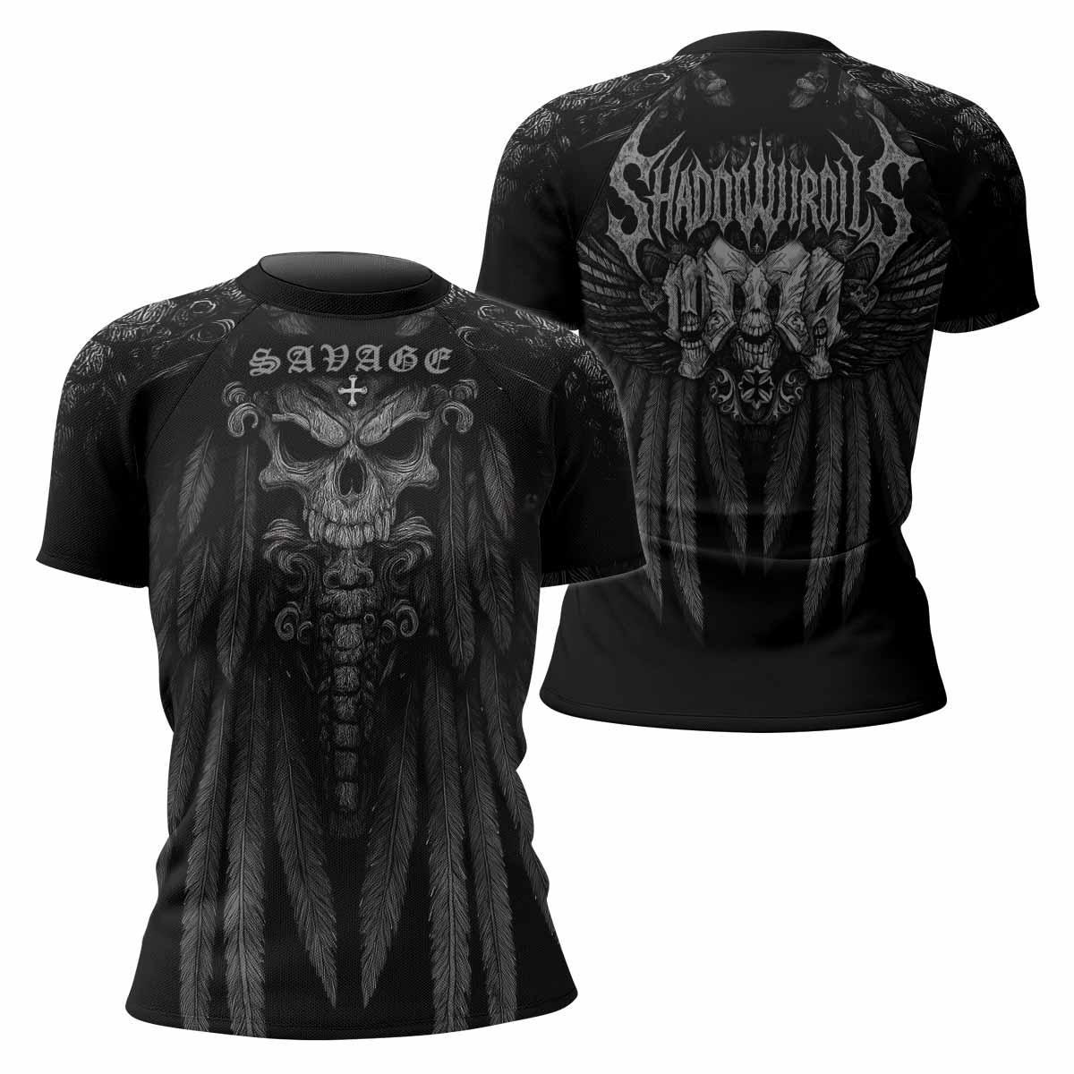 Savage Winged Skull Rash Guard