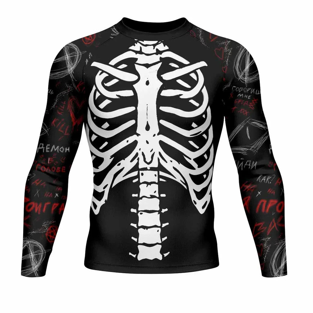 Skeleton Graffiti Rash Guard