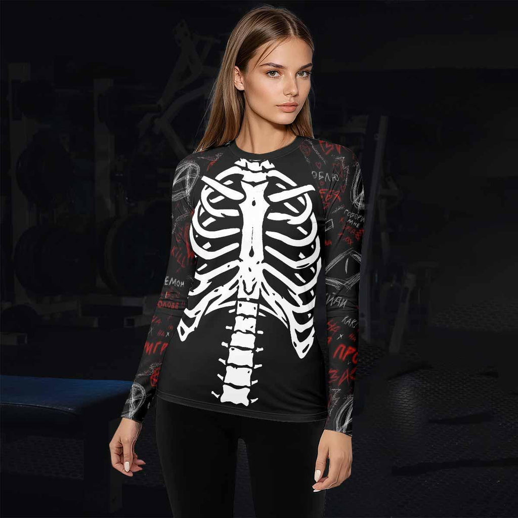 Skeleton Graffiti Rash Guard
