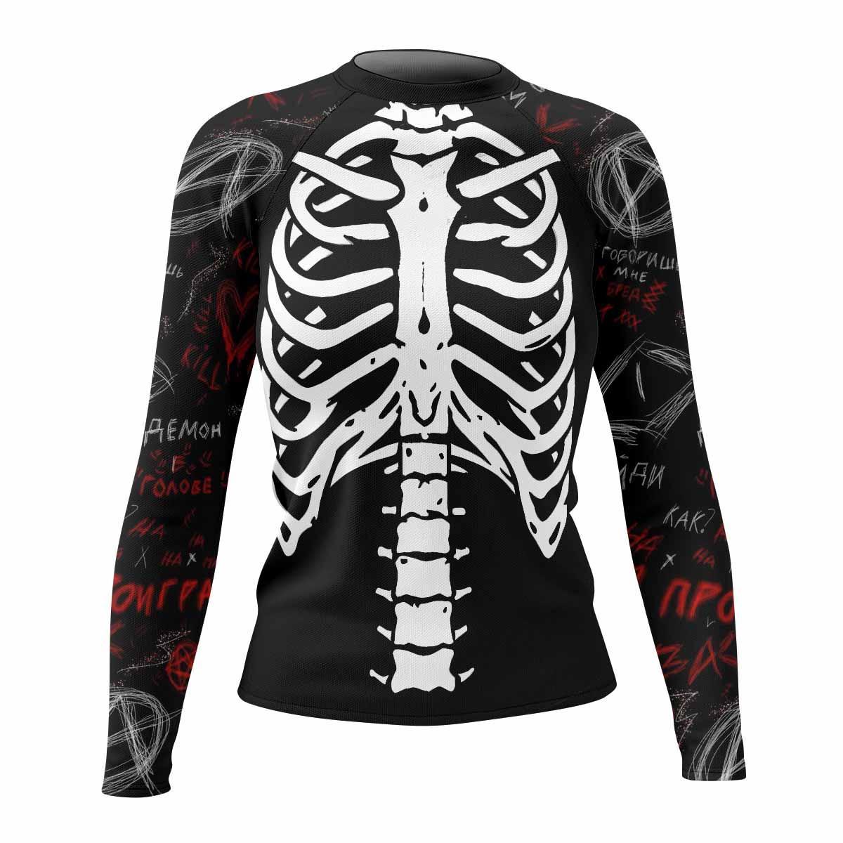 Skeleton Graffiti Rash Guard