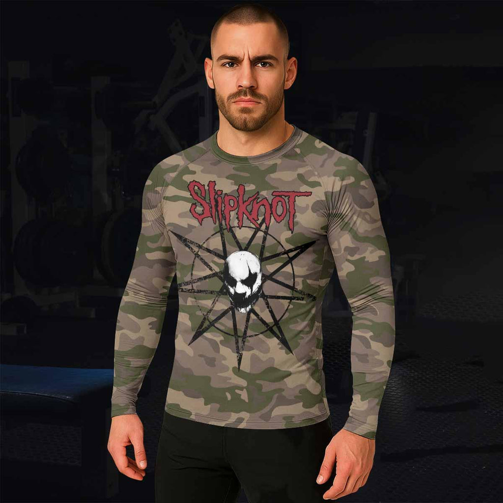 Slipknot Mask Camo Rash Guard