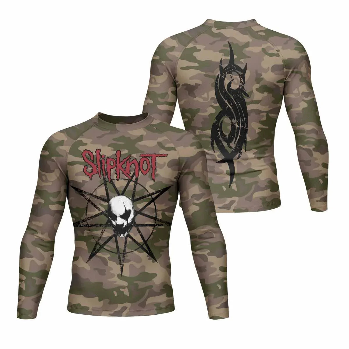 Slipknot Mask Camo Rash Guard
