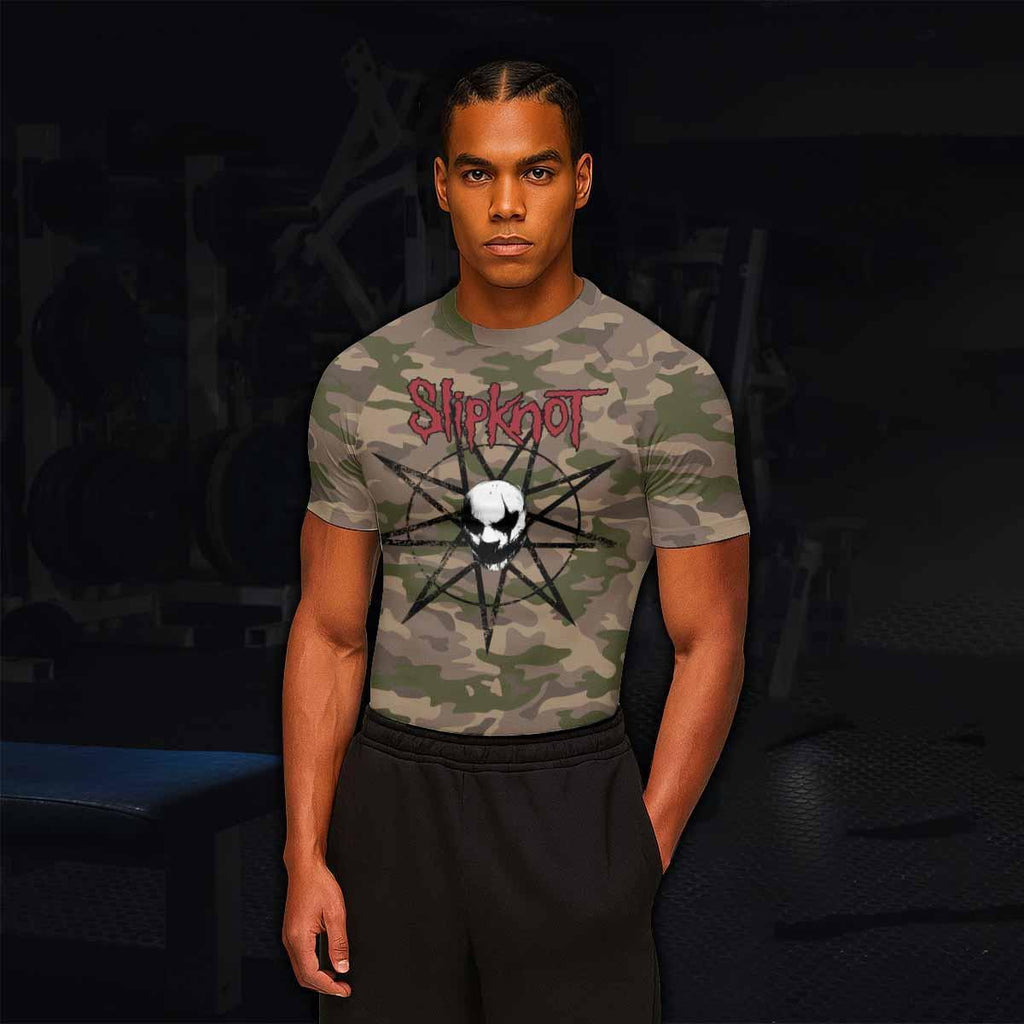 Slipknot Mask Camo Rash Guard
