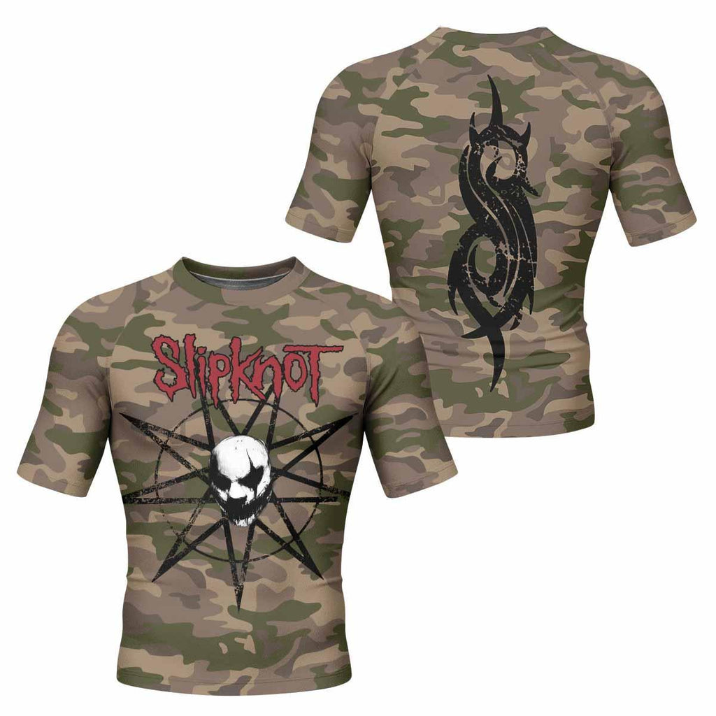 Slipknot Mask Camo Rash Guard