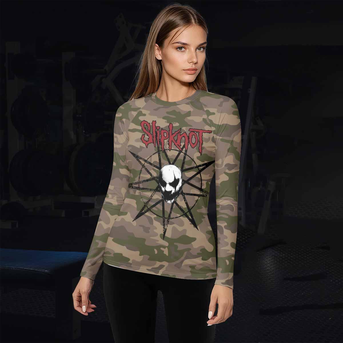 Slipknot Mask Camo Rash Guard