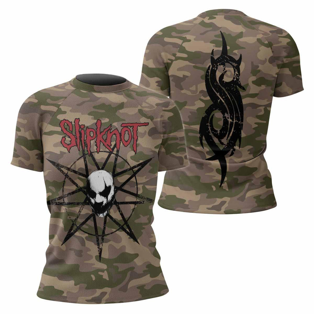 Slipknot Mask Camo Rash Guard