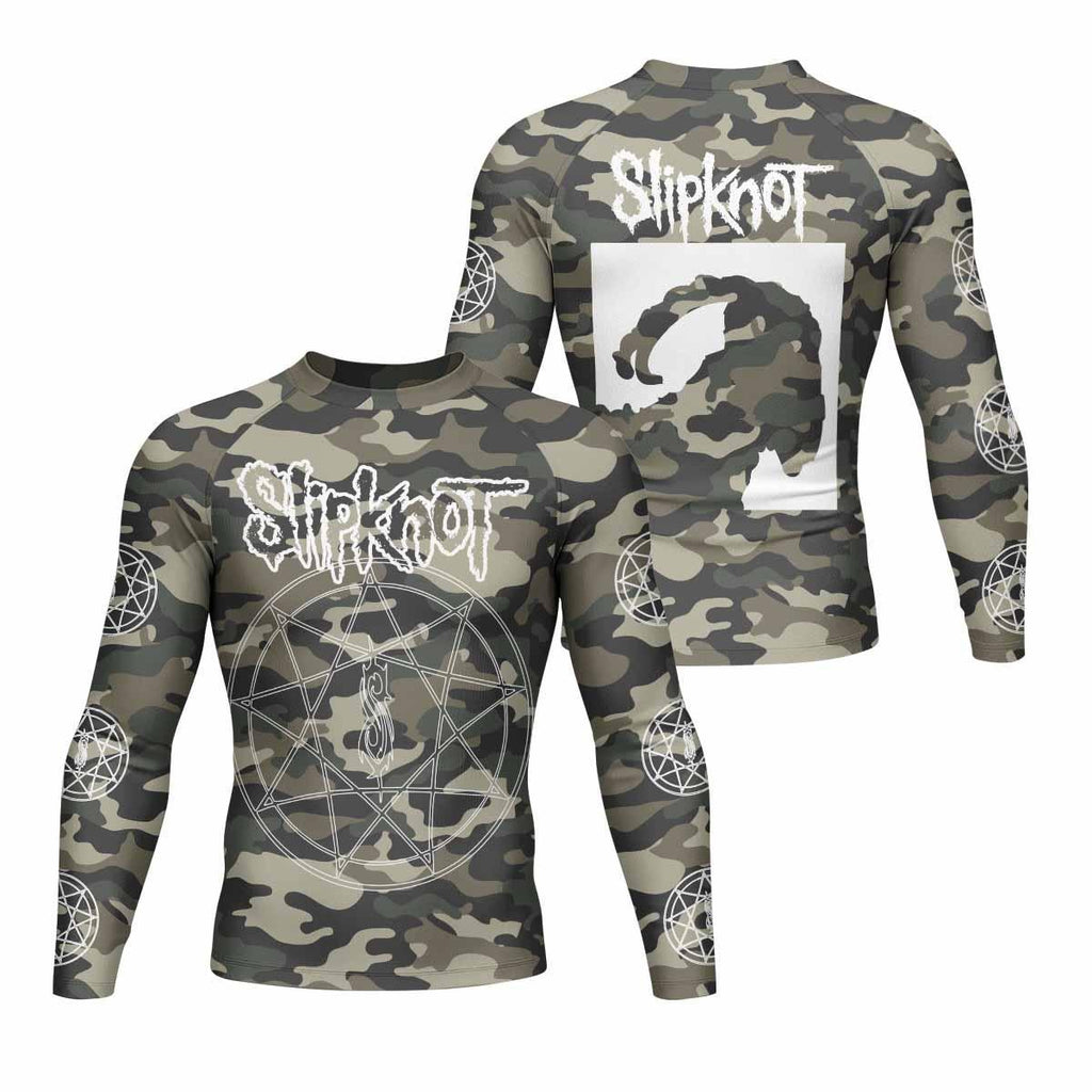 Slipknot Pentagram Camo Rash Guard