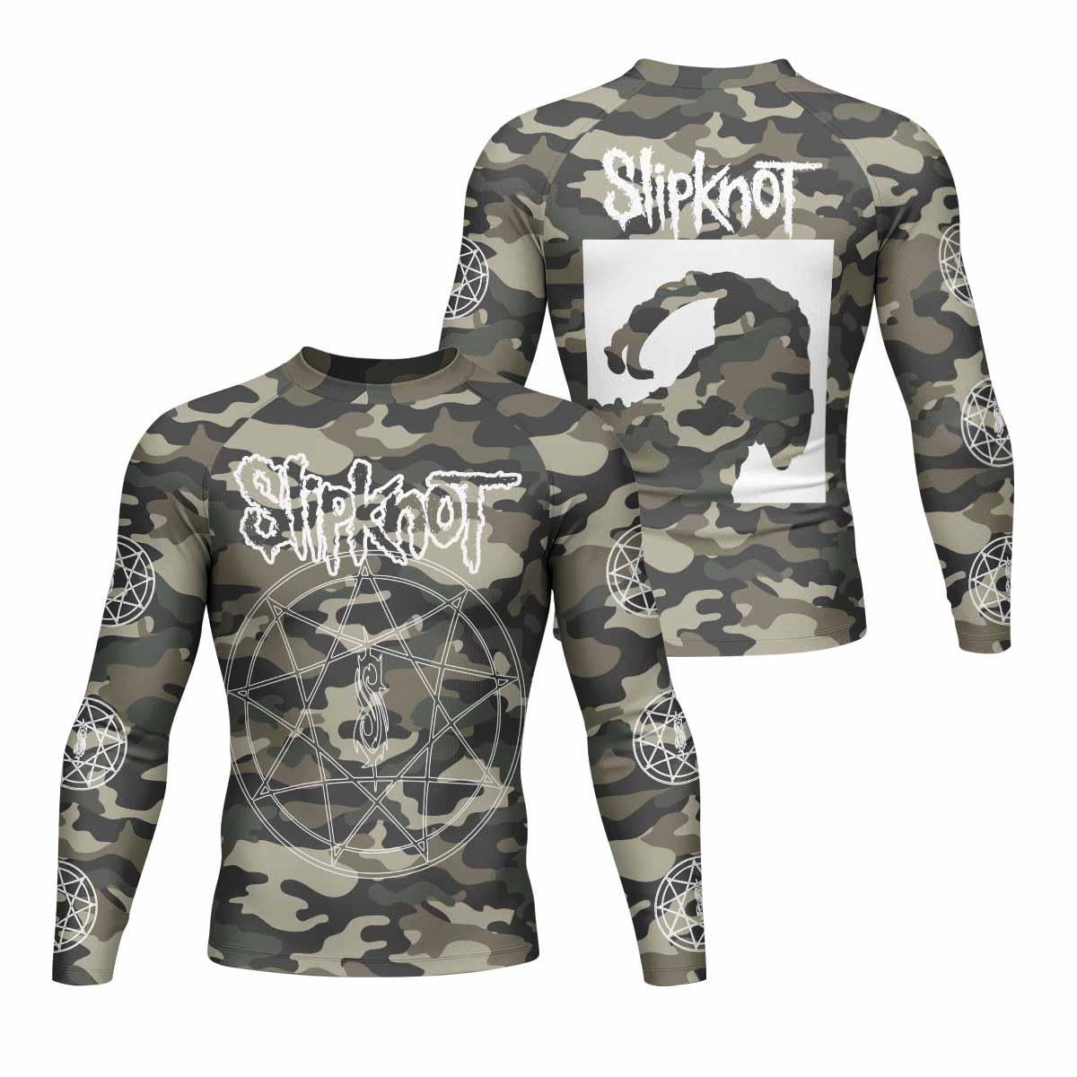 Slipknot Pentagram Camo Rash Guard