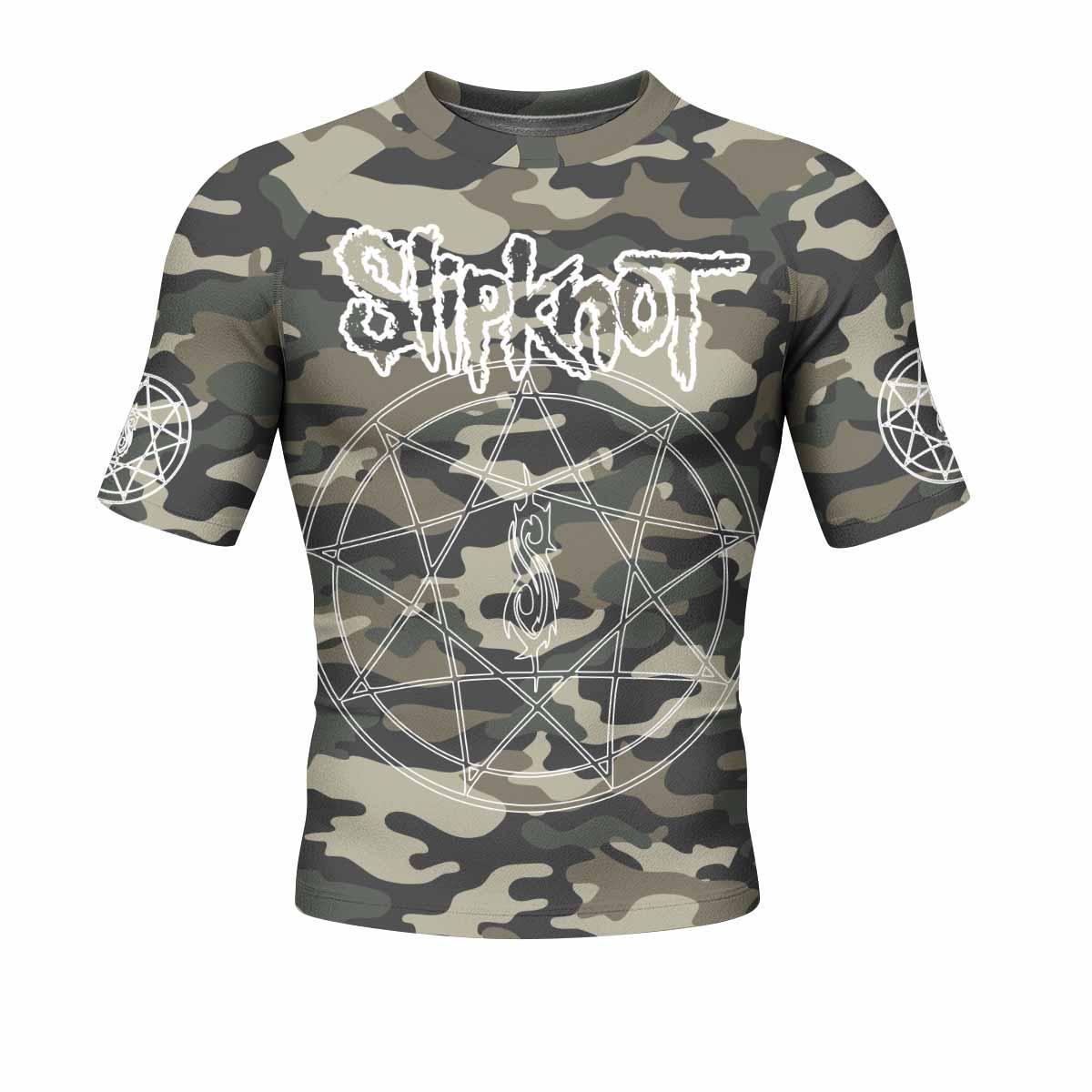 Slipknot Pentagram Camo Rash Guard