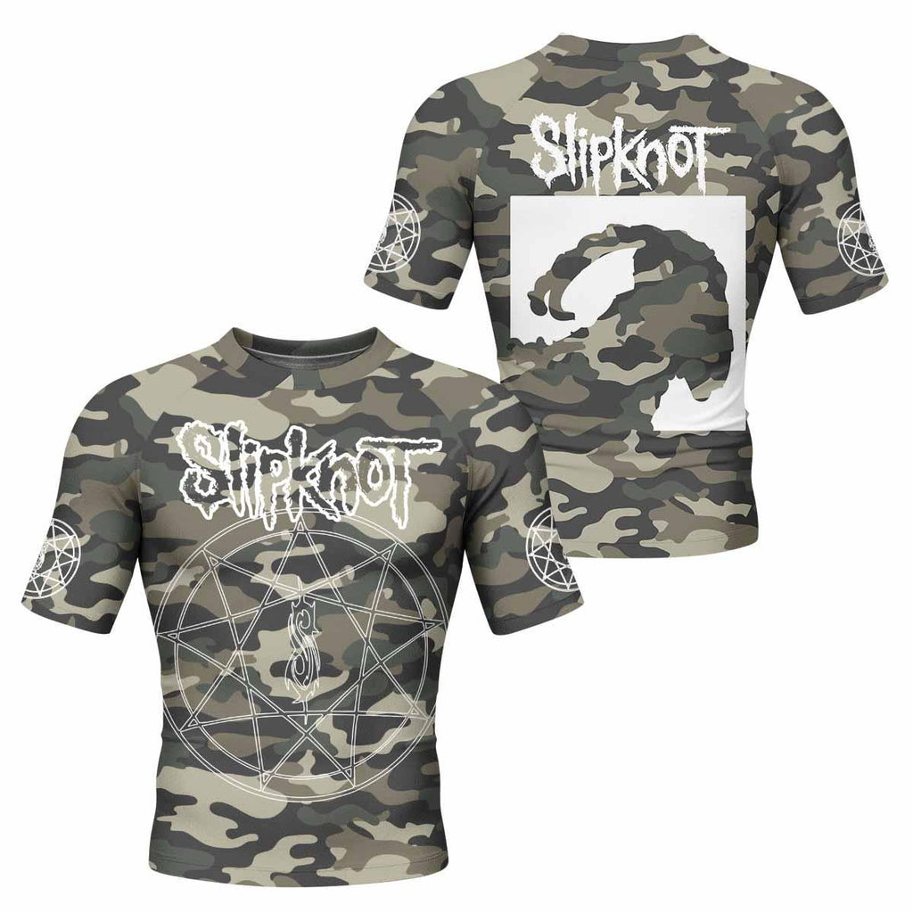 Slipknot Pentagram Camo Rash Guard