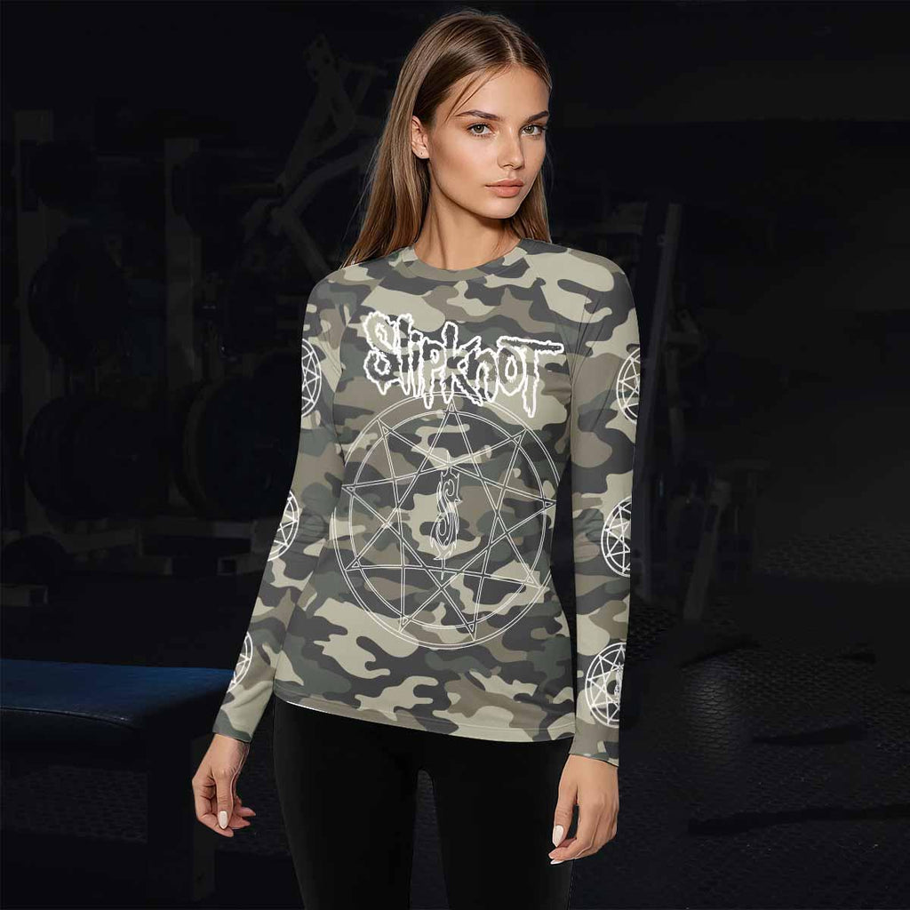 Slipknot Pentagram Camo Rash Guard