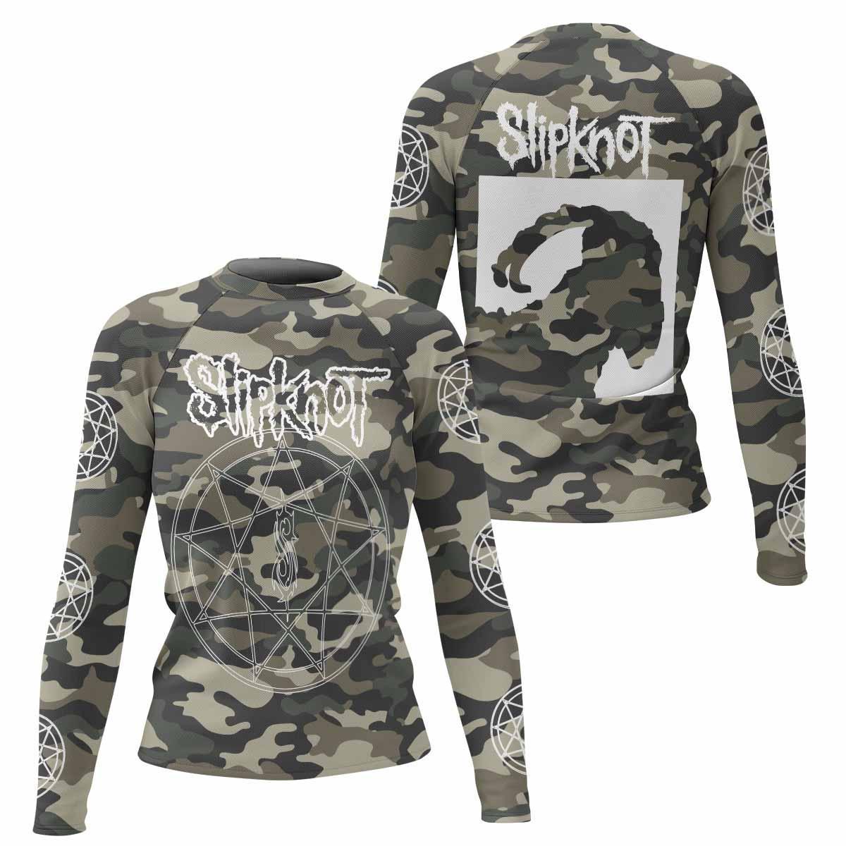 Slipknot Pentagram Camo Rash Guard