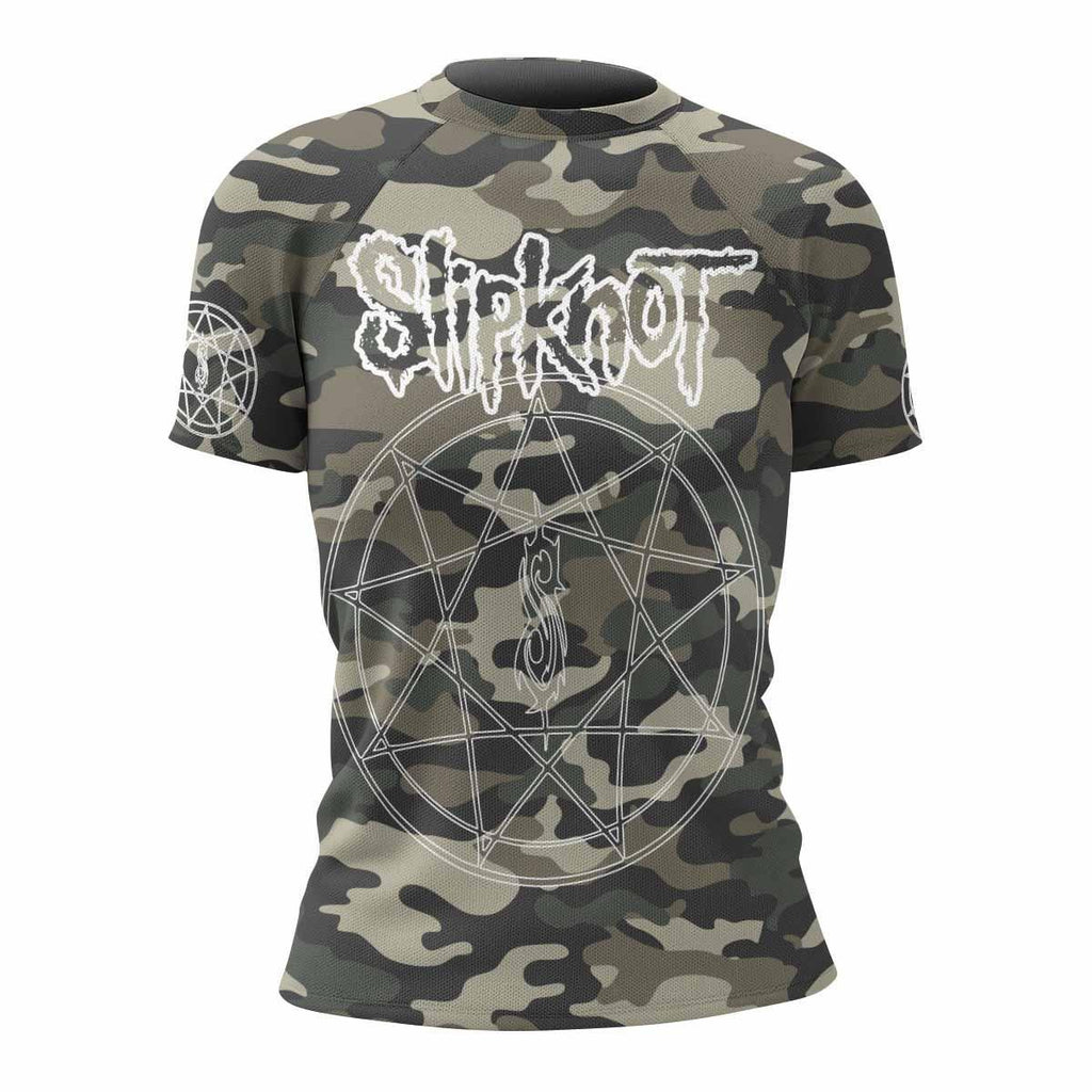 Slipknot Pentagram Camo Rash Guard
